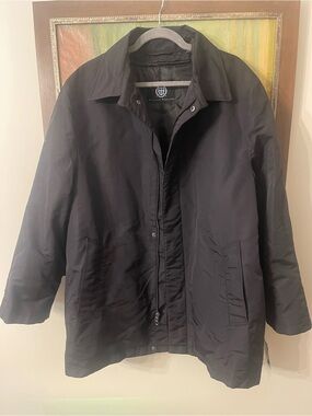 William Wallace Jacket Men's Black Classic Waterproof Coat